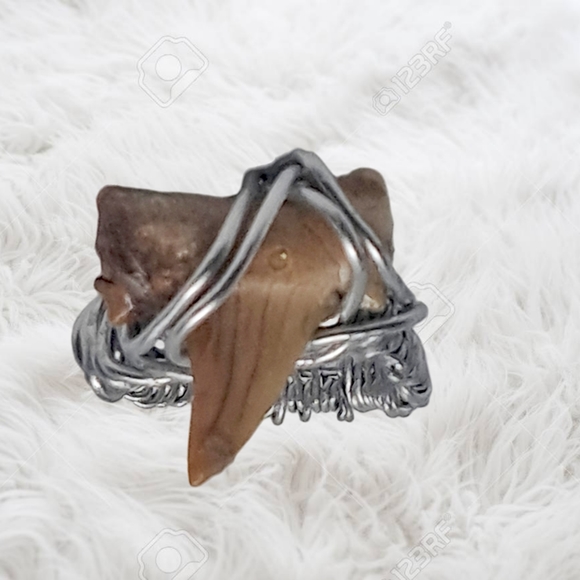 Shark Tooth Handwired Wired Ring - Picture 2 of 6